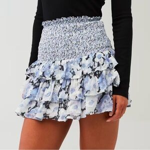 NEW LOVESHACKFANCY indigo skirt in waterfall